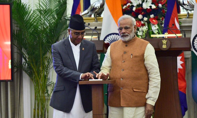 देउवा र मोदीले संयुक्त रुपमा गरे जनकपुर–जयनगर रेल सेवाको उद्घाटन