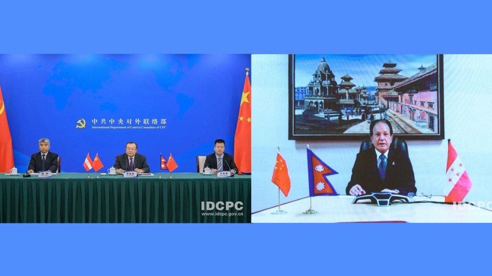 परराष्ट्रमन्त्री र चिनियाँ कम्युनिस्ट पार्टीका विदेश विभाग प्रमुखबीच भर्चुअल संवाद