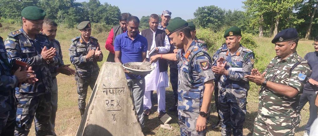 नेपाल भारत सीमा स्तम्भको मर्मत र रंगरोगन सुरु
