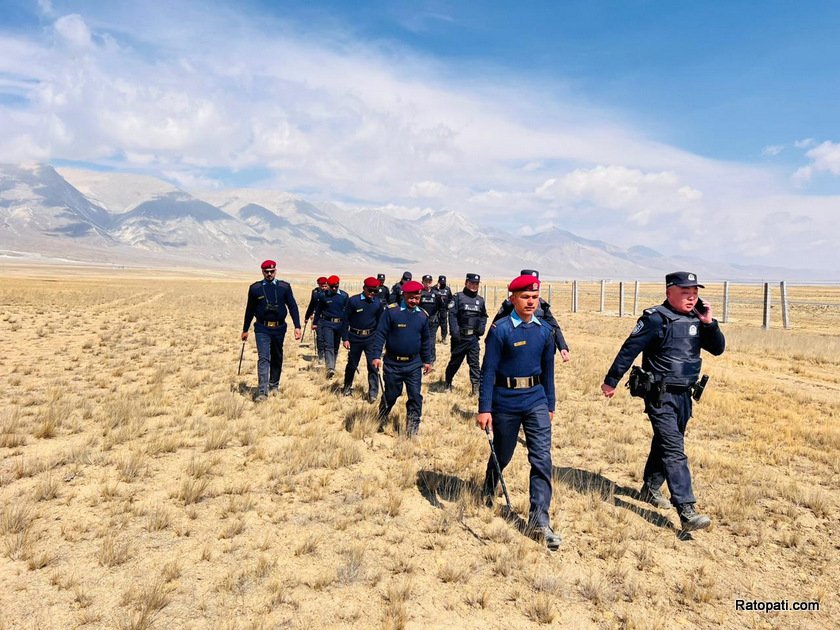 मुस्ताङमा नेपाल र चीनको संयुक्त सुरक्षा गस्ती